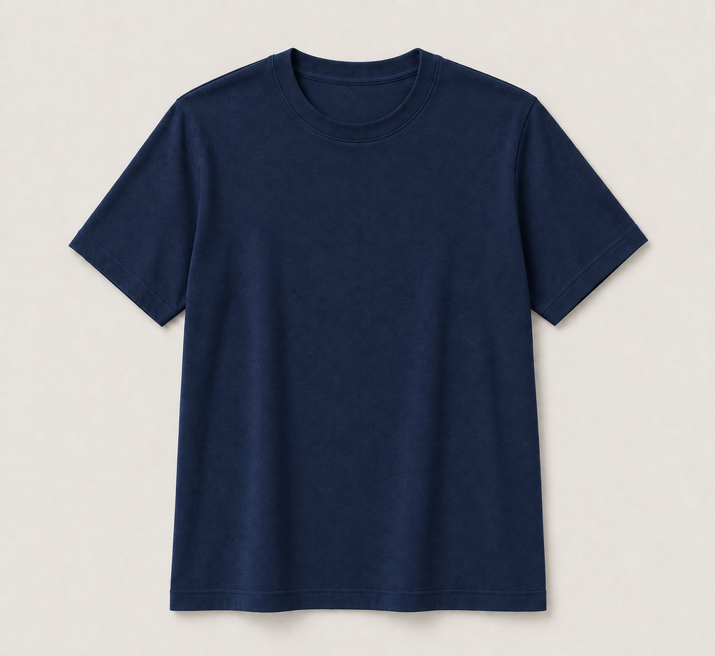 Premium Navy Blue Cotton T-Shirt