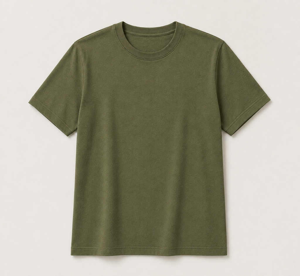 Premium Olive Green Cotton T-Shirt